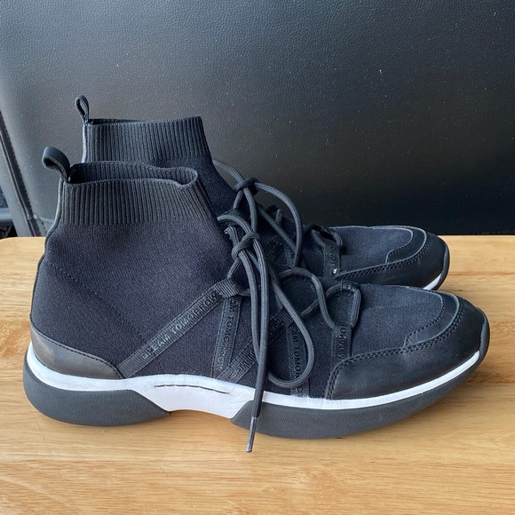 Maje Black Knit High-Top Sneakers - Picture 4 of 9